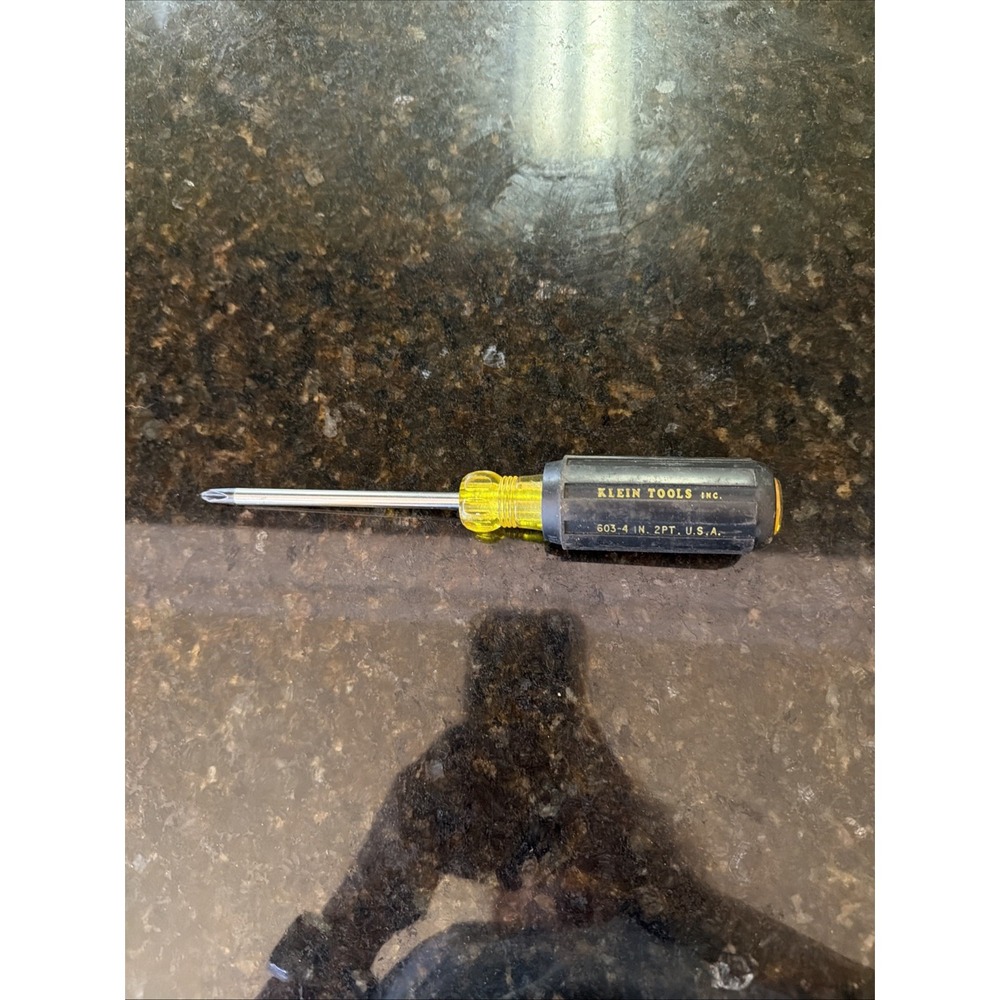 Klein Tools 603-4 #2 Profilated Phillips Head Screwdriver with 4 in. Round Shank